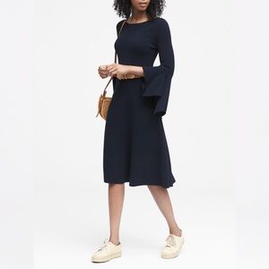 BANANA REPUBLIC Navy Handkerchief Sweater Dress S